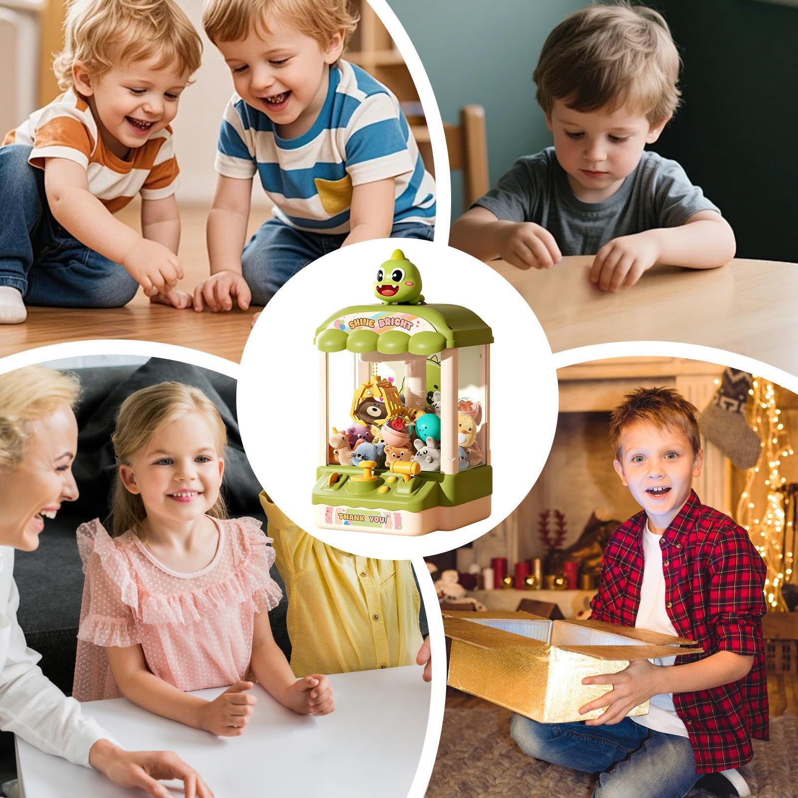 Máquina Garra Pequeña | Juguetes De Favor Temáticos De Dinosaurios para Fiestas | Máquina de Sorpresas Animada,para Fiestas En Casa Aula Guardería Cumpleaños Noches De Juego Salón Reuniones