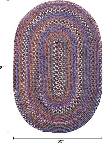 Miniatura 43 de Tapete reversible de lana, texturizado, grueso, trenzado. , Lana, Azul (Blue Dragon) Roca Negra,Azul (Blue Dragon),Mezcla azul y verde,Rojo