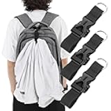 3PCS Luggage Straps, Backpack Accessories,Adjustable Suitcase Belt, Heavy Duty Travel Carry Strap with Ring Hooks,Backpack Straps, Make Your Hands Free,Easy to Carry Your Extra Bags (Black)