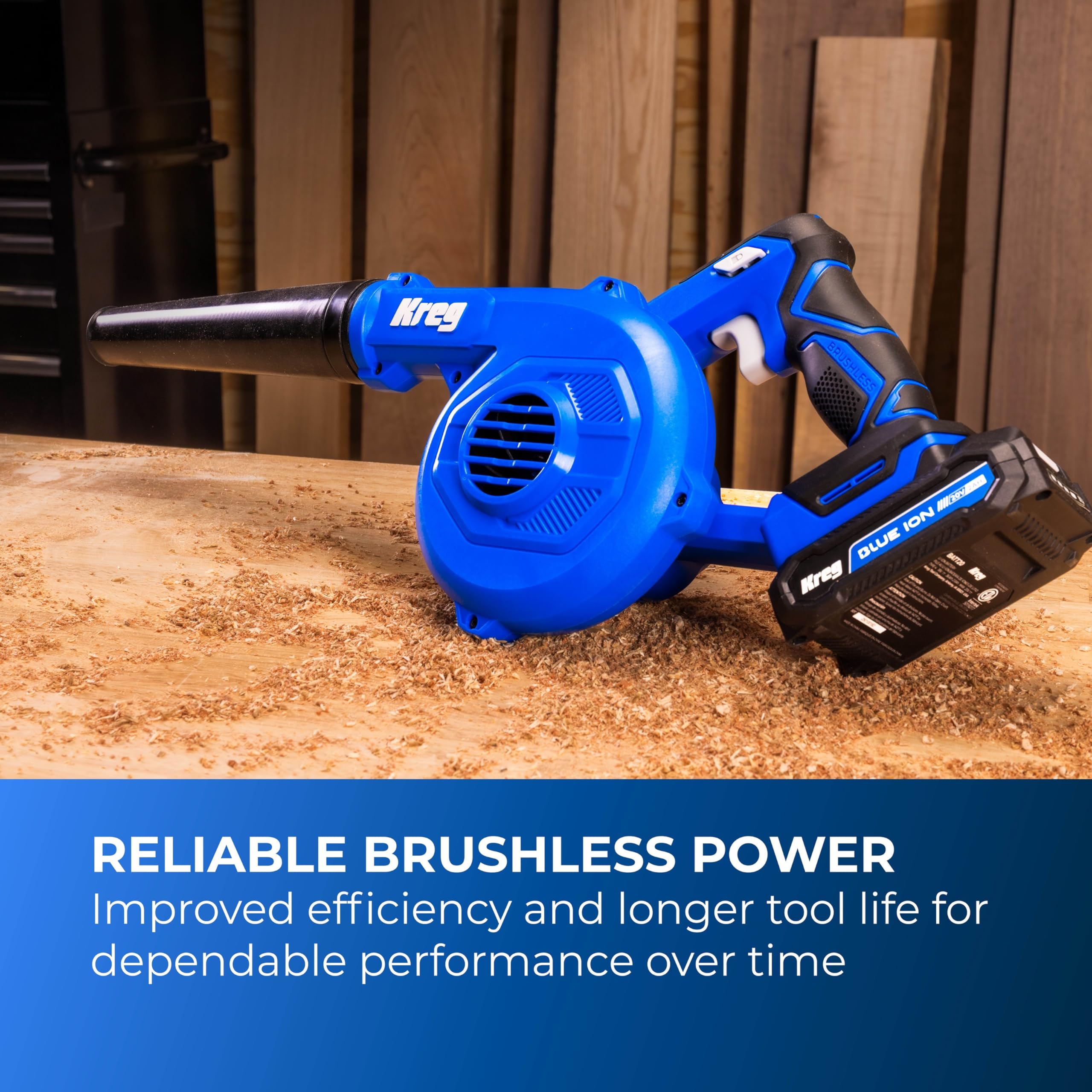 Kreg 20V Ionic Drive Shop Blower - Cordless Power -4
