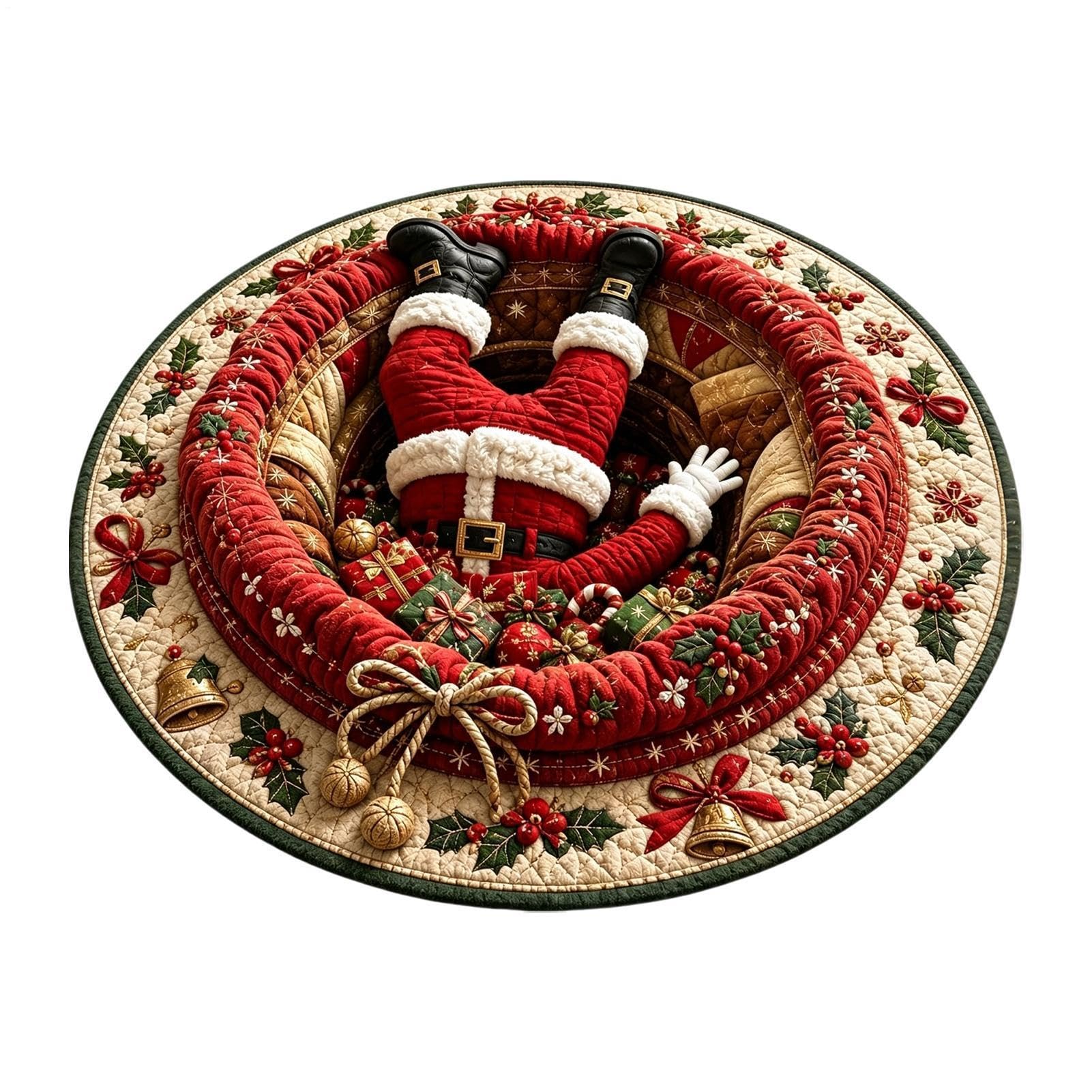 Weihnachts-Illusionsteppich Lustiger Weihnachtsmann