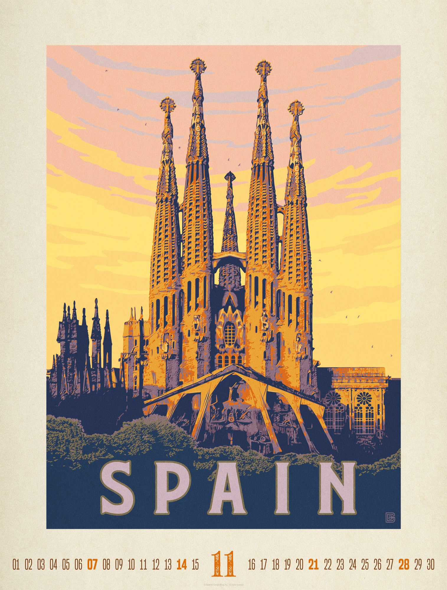 Travel Time Plakate-Kalender 2027 | Hochwertiger Vintage-Kalender im großen Hochformat (50x66 cm) | Reise-Plakate im Retro-Stil