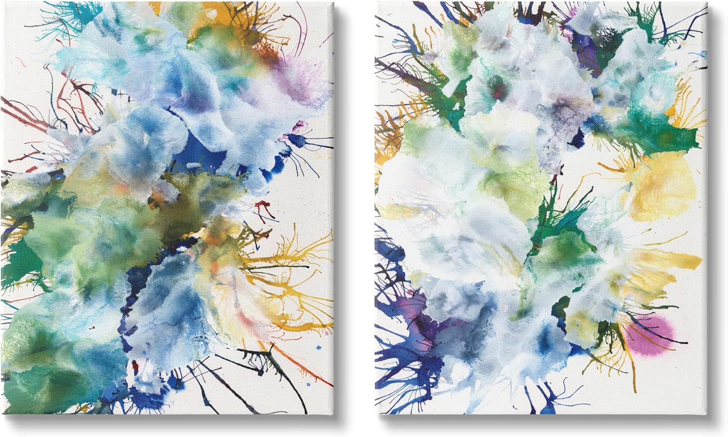 Stupell Industries Modern Urban Rainbow Splatter 2pc Set Canvas Wall Art, Design by Jodi Fuchs