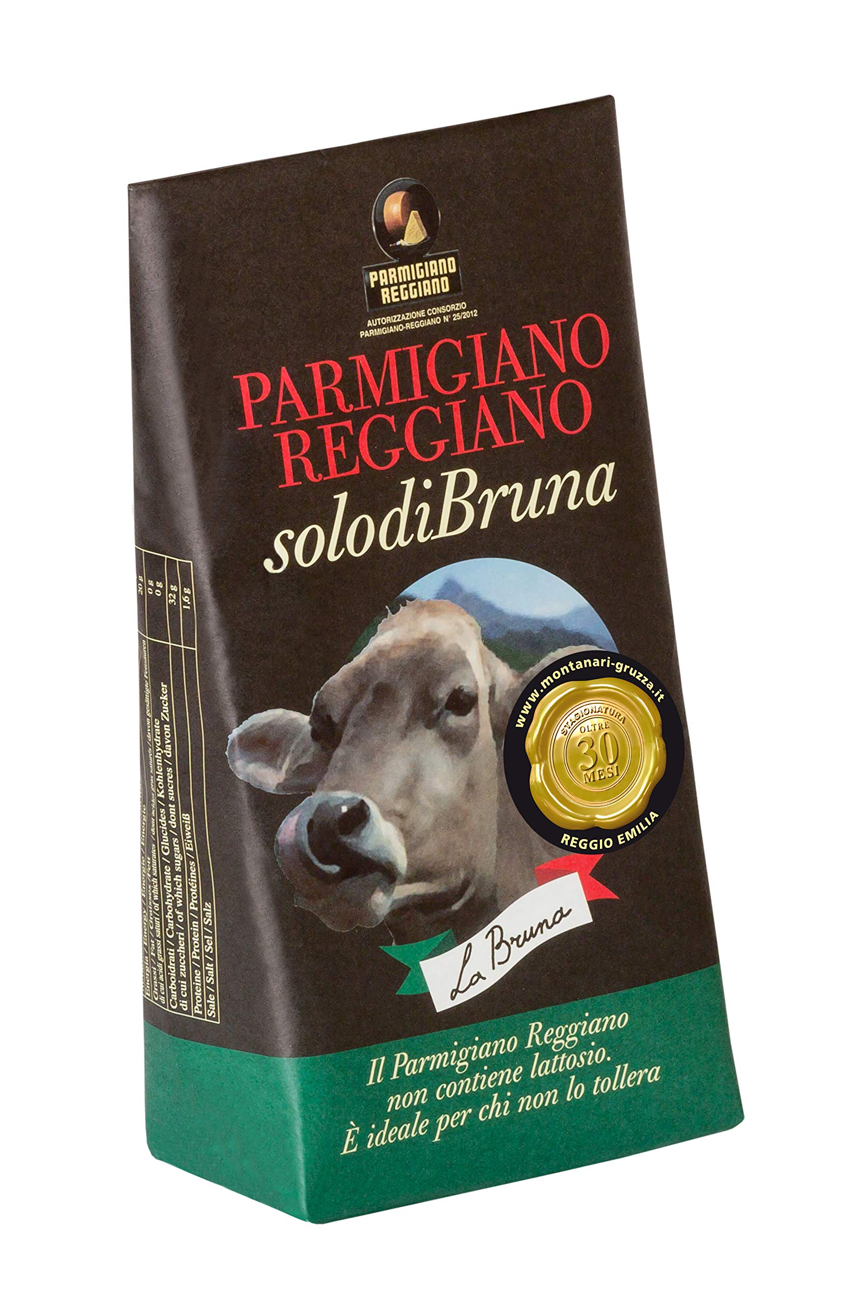 Parmigiano Reggiano - SOLO DI BRUNA - 30 Mesi Fatto con latte di Bruna Alpina più dolce e aromatico (1Kg) Incartata sottovuoto