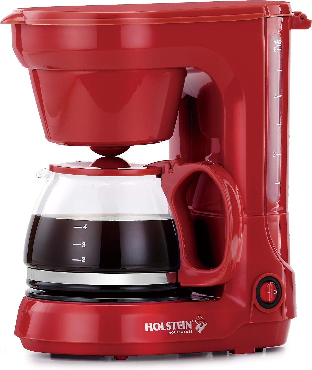 Amazon.com: Holstein Houswares HH-0914701 cafetera eléctrica de 6 tazas  (renovada), Rojo : Hogar y Cocina