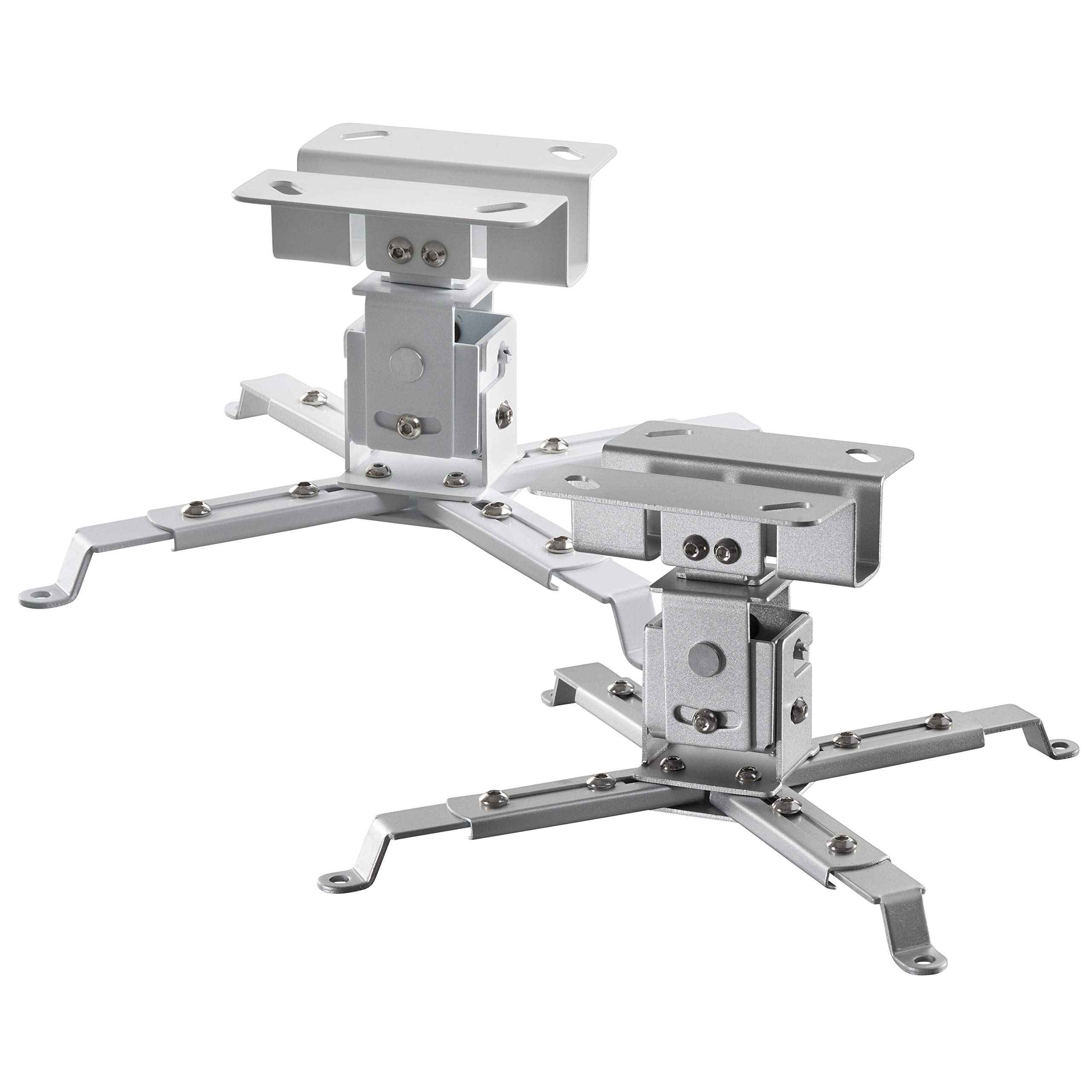 celexon universal Beamer-Decken-Halterung MultiCel1200W weiß | neigbarer & schwenkbarer Projektor-Halter mit 12 cm Deckenabstand | Tragkraft max. 25Kg