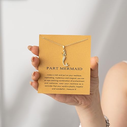 Miniatura 5 de Baydurcan Delicado collar de oro para mujer, chapado en oro de 14 quilates, collares con colgante para amigas, hermana, madre, cumpleaños, Navidad,