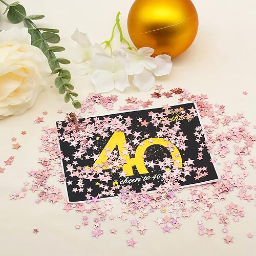 Miniatura 9 de Confeti de mesa de estrella azul plateado de 3.52 onzas  3.53 oz, estrella pequeña con purpurina, confeti metálico de estrella real, suministros de