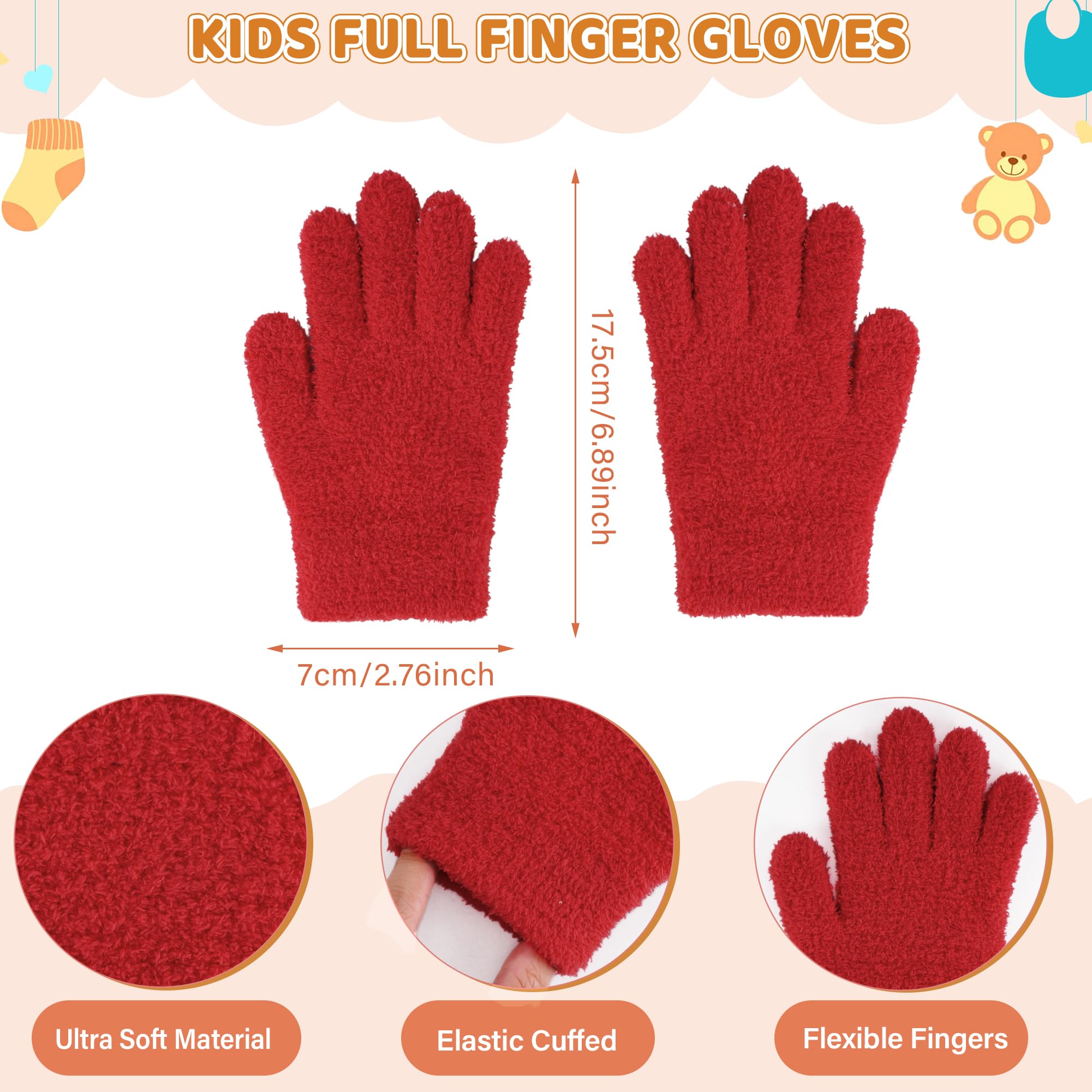 Enfant Garçon Fille Hiver Chapeau Bonnet Echarpe Gants Ensemble 4 5 6 7 8 Ans Polaire Bonnets Pom Casquette Cache Cou Gant Cadeaux pour Filles Garçons