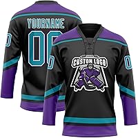 Ot cassm Custom Personalized Hockey Jersey - Lace-Up Neck Long Sleeve Ice Uniform for Men Women Youth S-5XL