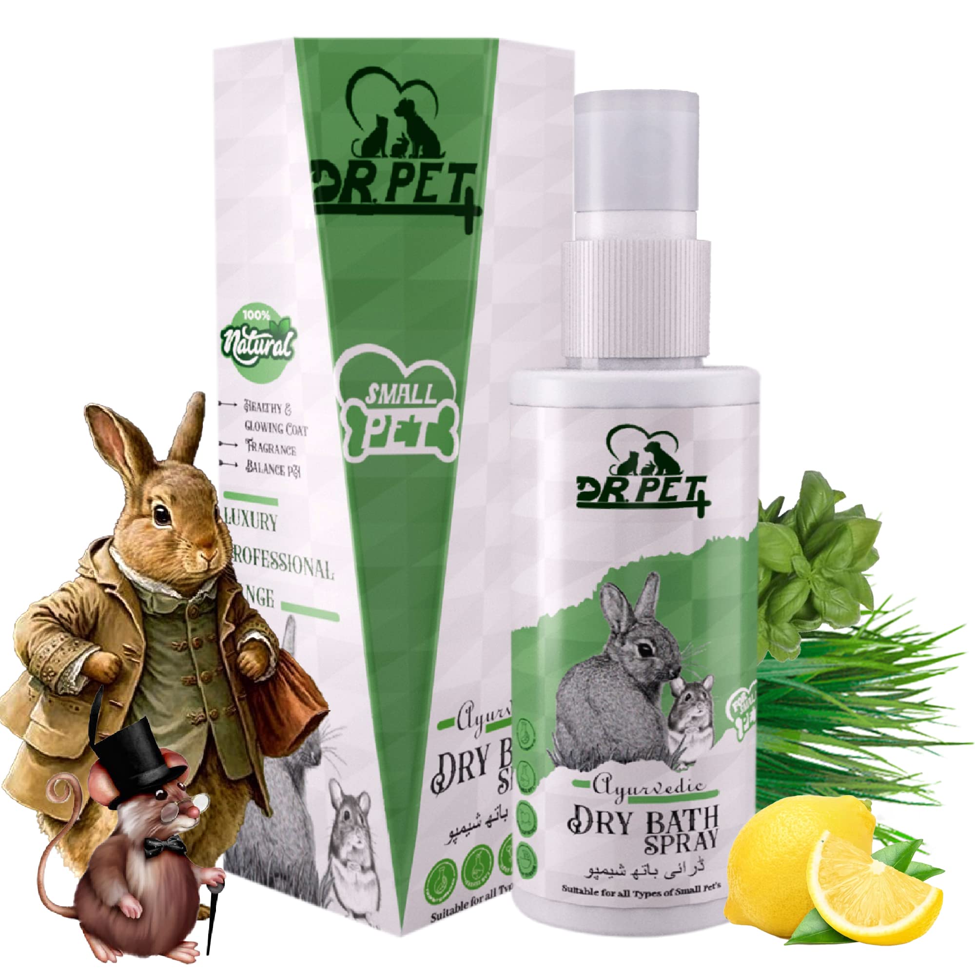 Dr. Pet Plus Luxury Professional Ayurvedic Dry Bath Spray Shampoo for Small Pet, Rabbits, White Rat, Kittens| Fresh Fragrance, Removes Dirt, Cleanse Soft Coat |Waterless Small Pet Spray Shampoo–100ml (B0C5K1JKH3) Amazon Price History, Amazon Price Tracker