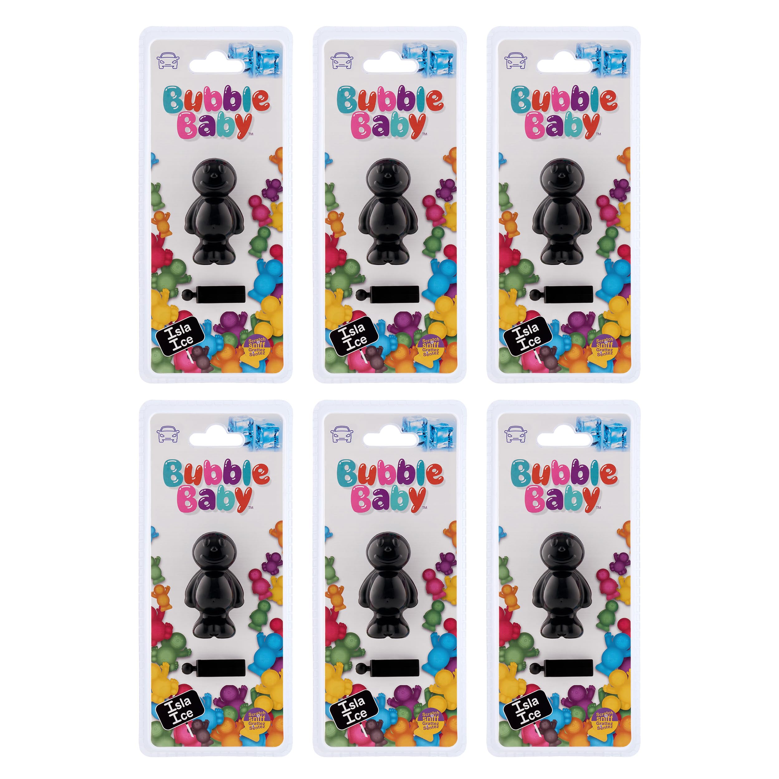 BUBBLEBABY Cool Ice Fragranced 3D/Vent Clip Car Vent Air Freshener And Odour Eliminator (Pack of 6)