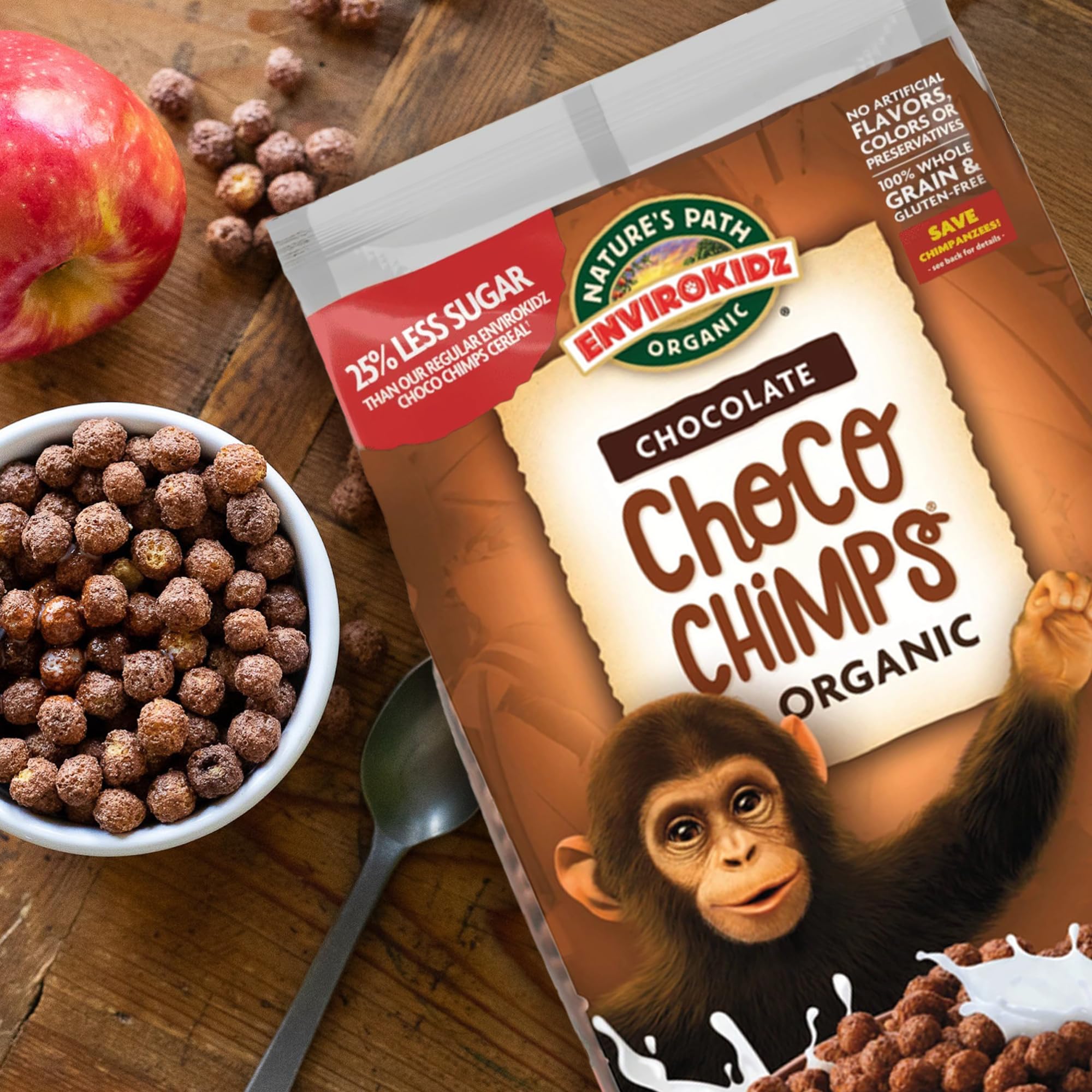 Amazon.com: EnviroKidz Organic Choco Chimps Cereal, 24 oz (Pack of