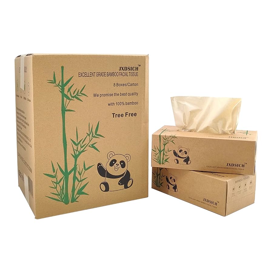 The Cheeky Panda Bamboo Facial Tissues Boxes | Flat Tissue Box  80 Tissue 888 B06xnyq97m