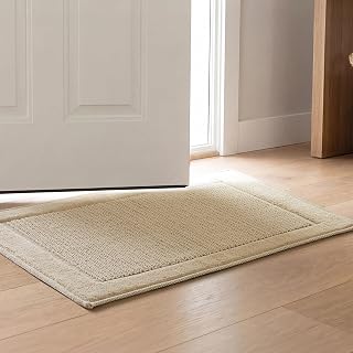 Madison Park Sanctuary 100% Cotton Non-Slip Bath Rug, 17x24 Inch, Natural