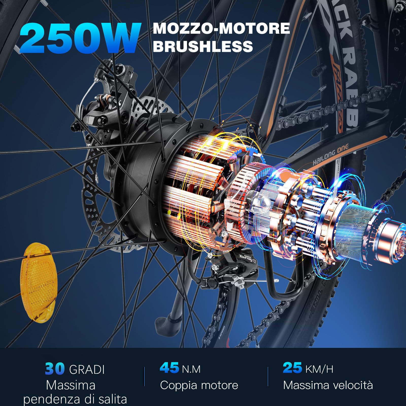 Fafrees Ufficiale | Bici Elettrica Uomo Donna 26" Bicicletta Elettrica, 36V 13Ah Ebike da Città, 21 Velocità Mountain Bike Elettrica 250W Motore, Pedalata Assistita 100KM MTB, Hailong Upgrade