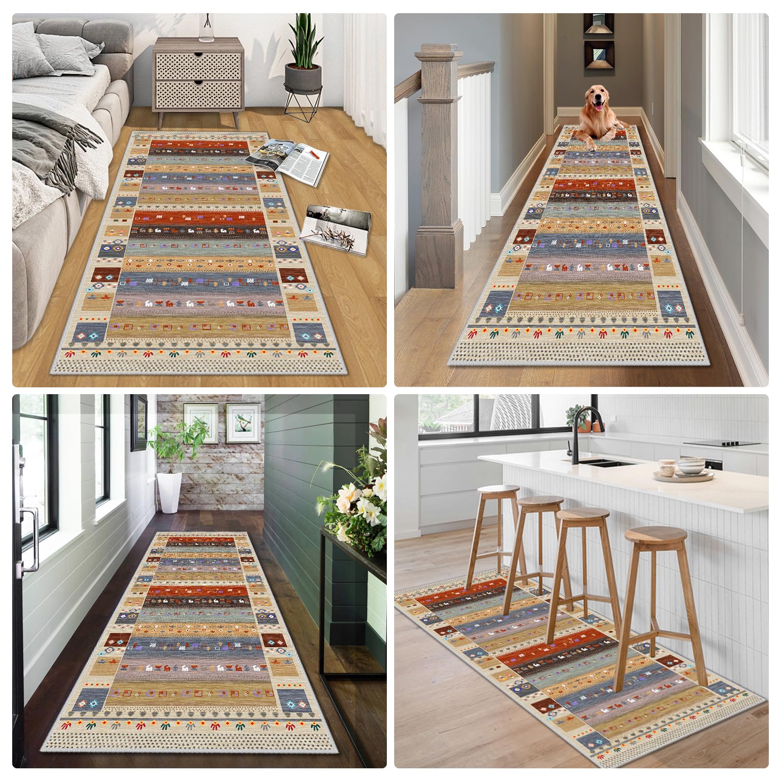 Tappeto Passatoia Corridoio Antiscivolo per Cucina 70 x 350 cm