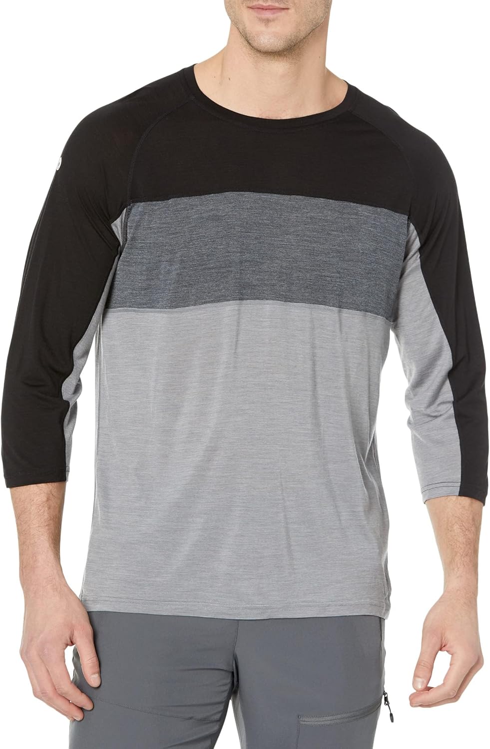 Smartwool Men's Ultralite Mountain Bike 3/4 Sleeve Tee Black M