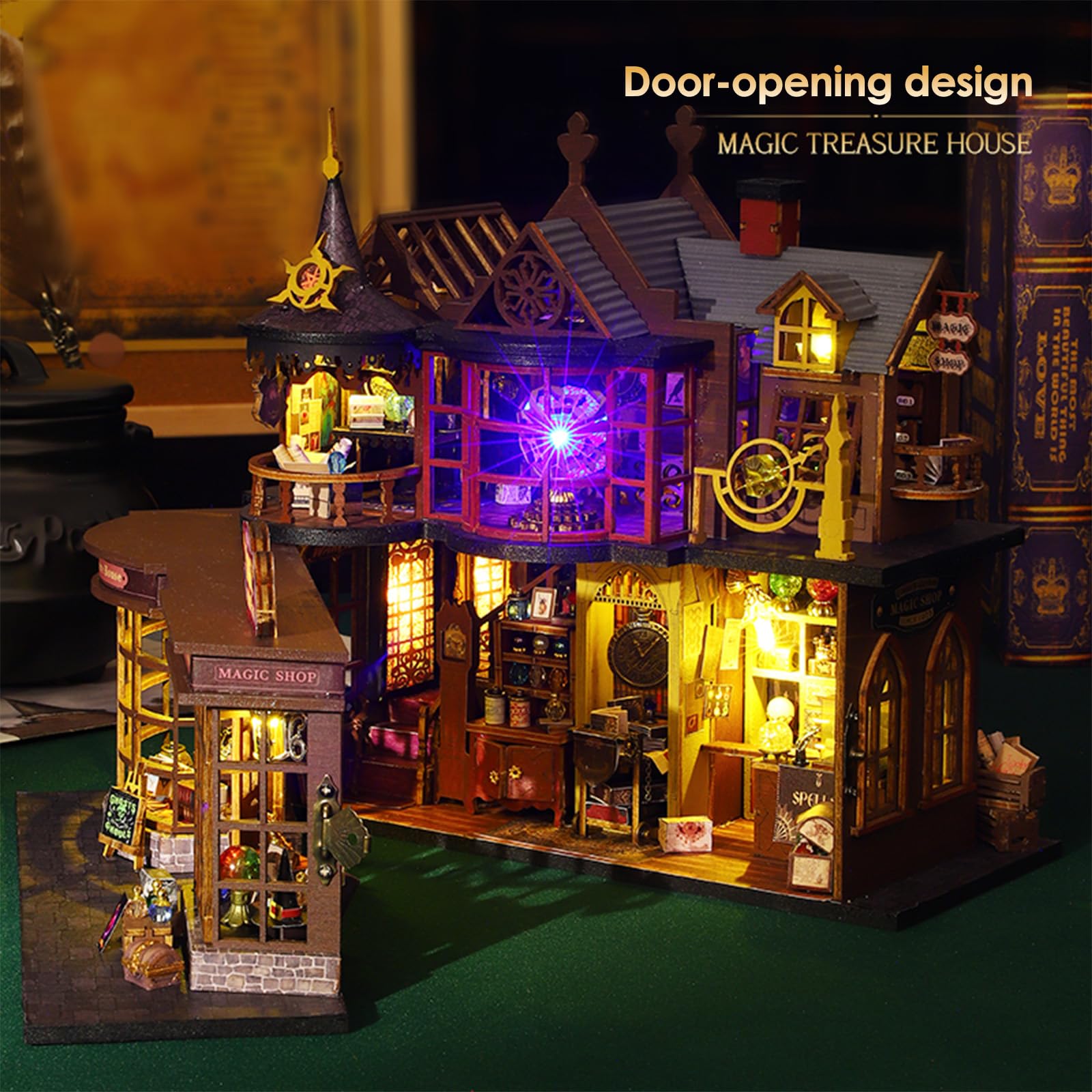 Foyucool Kit de Miniaturas para Adultos, Casa de Muñecas con Muebles, Kit DIY para Adultos, El Regalo Ideal para Navidad o cumpleaños, Sala de Clases — view 58
