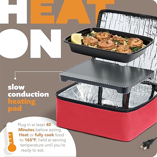 Miniatura 2 de HOTLOGIC - Mini lonchera eléctrica portátil, calentador de alimentos innovador para adultos, cocina, recalienta y mantiene tu comida caliente