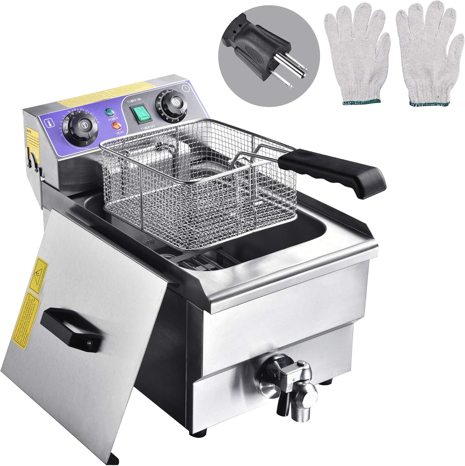Buy WeChef Commercial Electric Large Deep Fryer Stainless Steel Timer