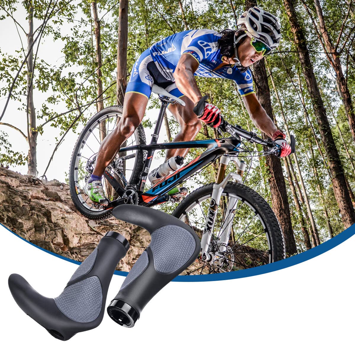 Bike Grips Non-slip Comfort Waterproof Bike Handlebar Grips for MTB Road Bike