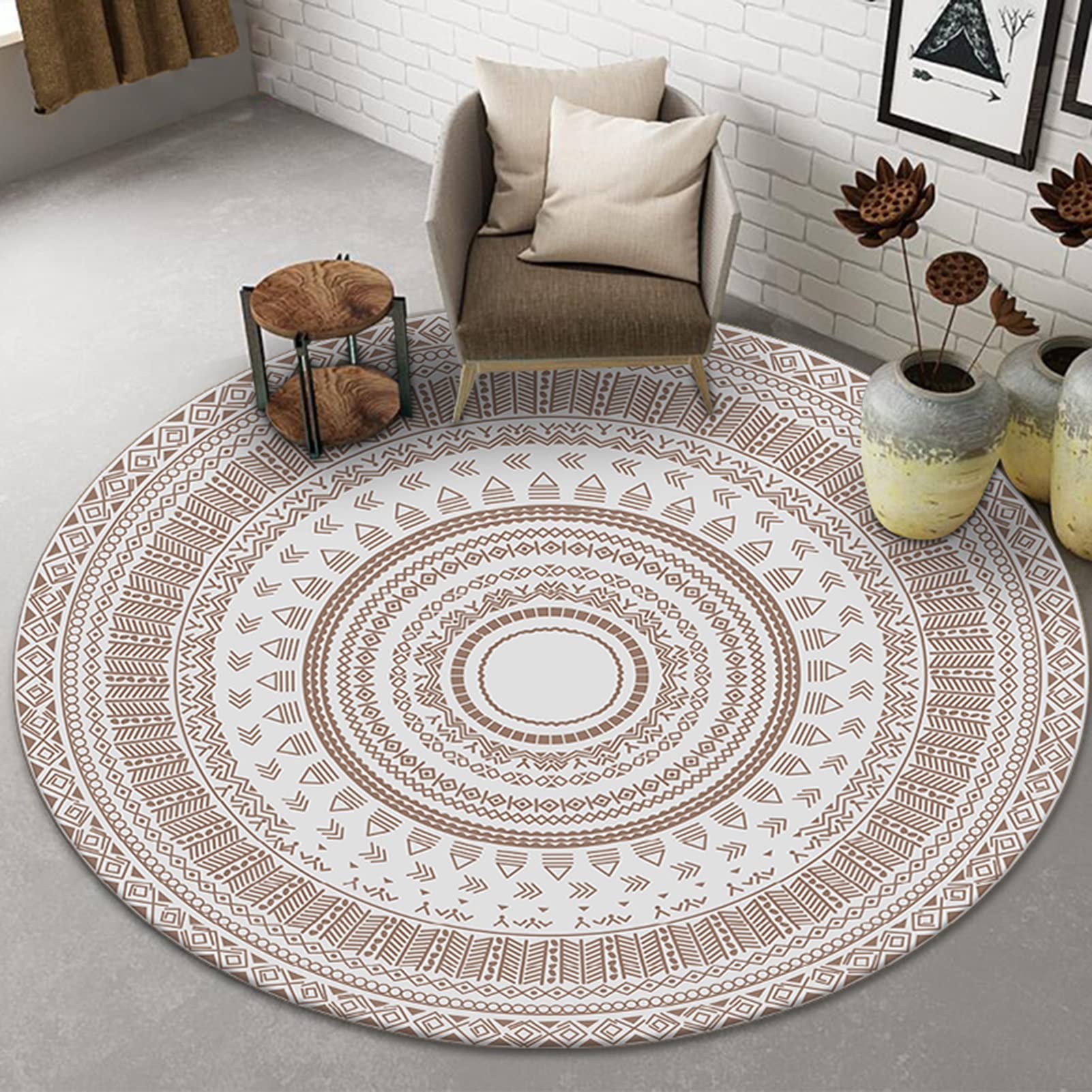 Amazon.com: HYBXAQ Circular Vintage Area Rugs 80cm 100cm 120cm