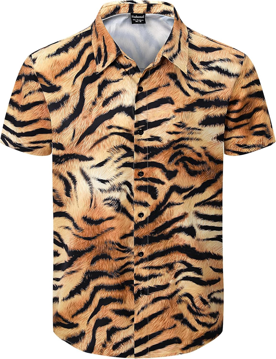 Men's Animal Print Novelty Button Down Hawaiian Shirt, S-4XL