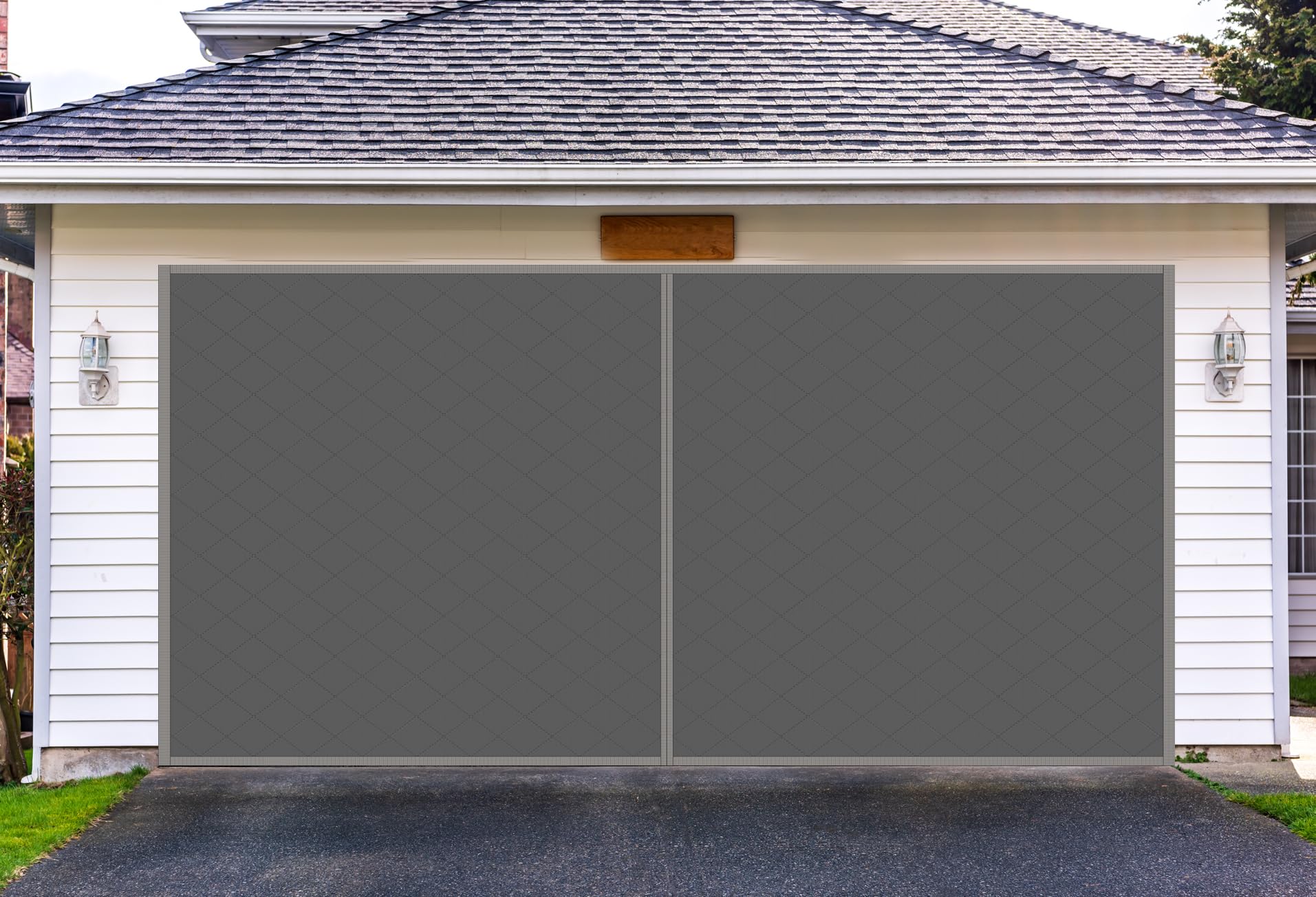 Garage Door Screen Cover for 2 Car 16x8ft Garage Door Insulation Kit Door Garage Door Screen Thermal Garage Insulation Kit Garage Door Privacy Garage Door Screen Blackout Garage Cover Door Curtain