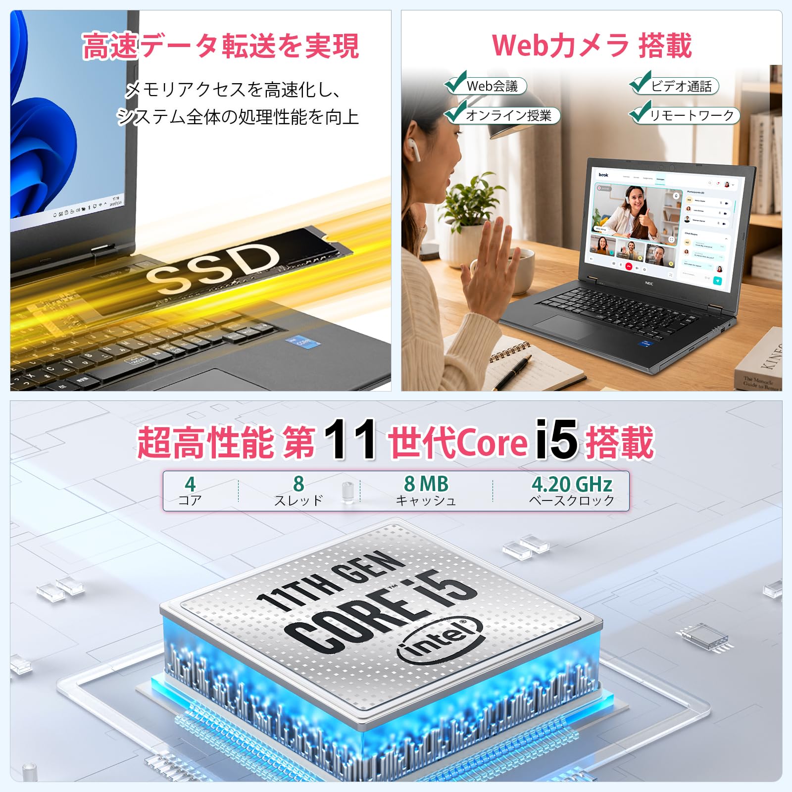 Amazon.co.jp: 【整備済み品】NEC ノートパソコン VKT42 15.6型 第11