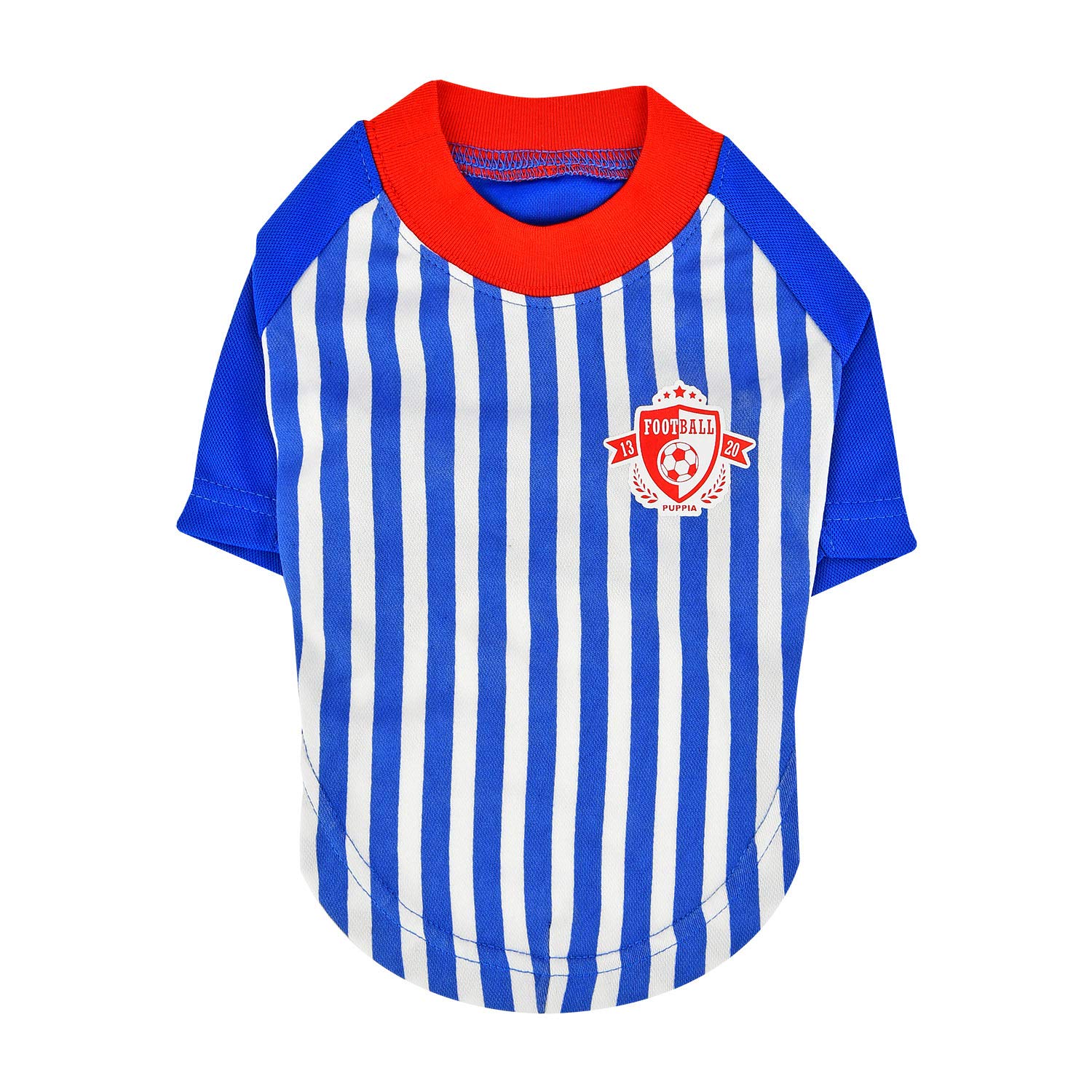 Puppia PATA-TS1738-RB-M Striker Blue M Dog T-Shirt