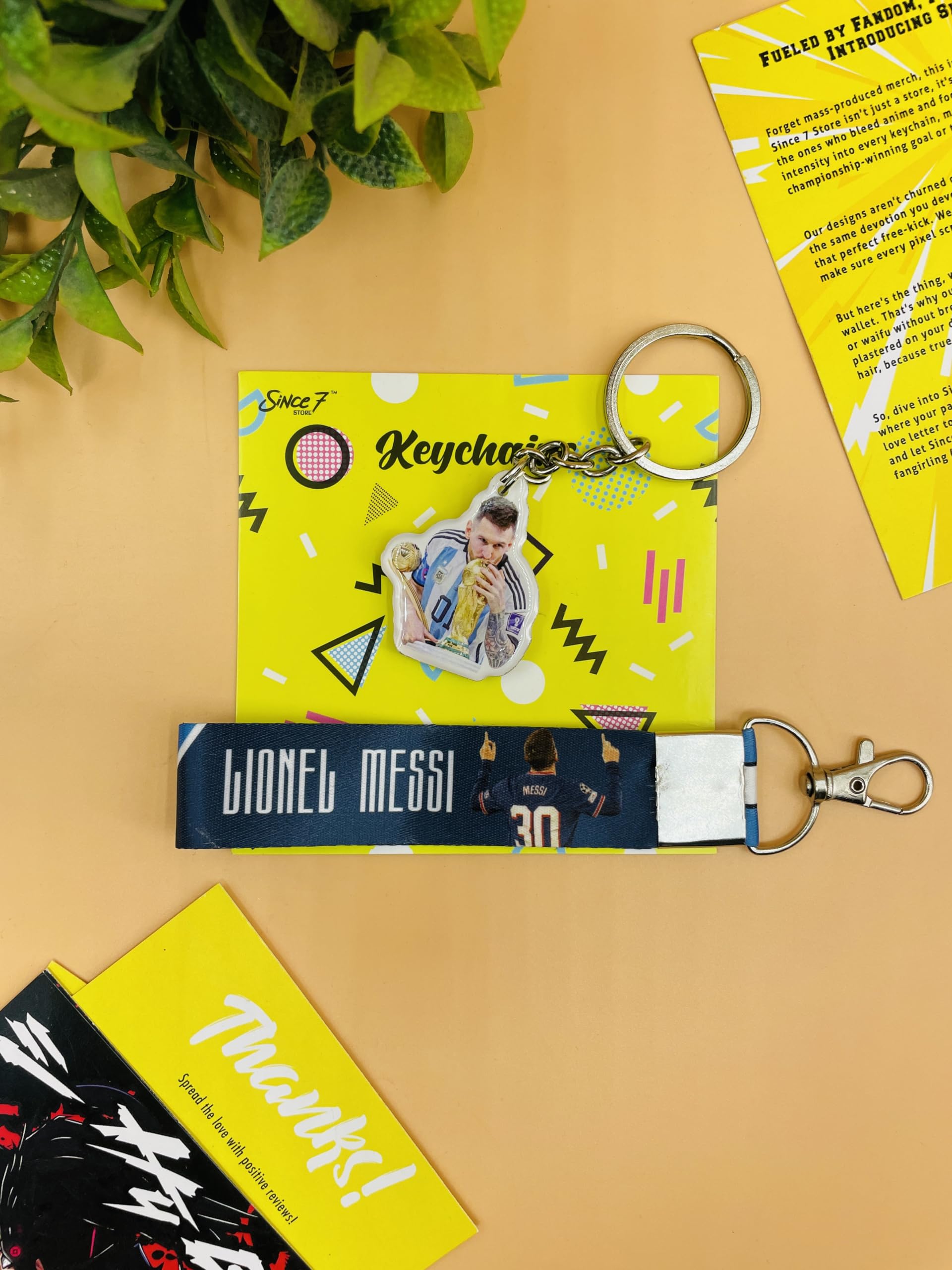 SINCE 7 STORE Lionel Messi Combo Premium Double Sided Printed Keychain/for Gifting/for Football Fans/for Messi Fans