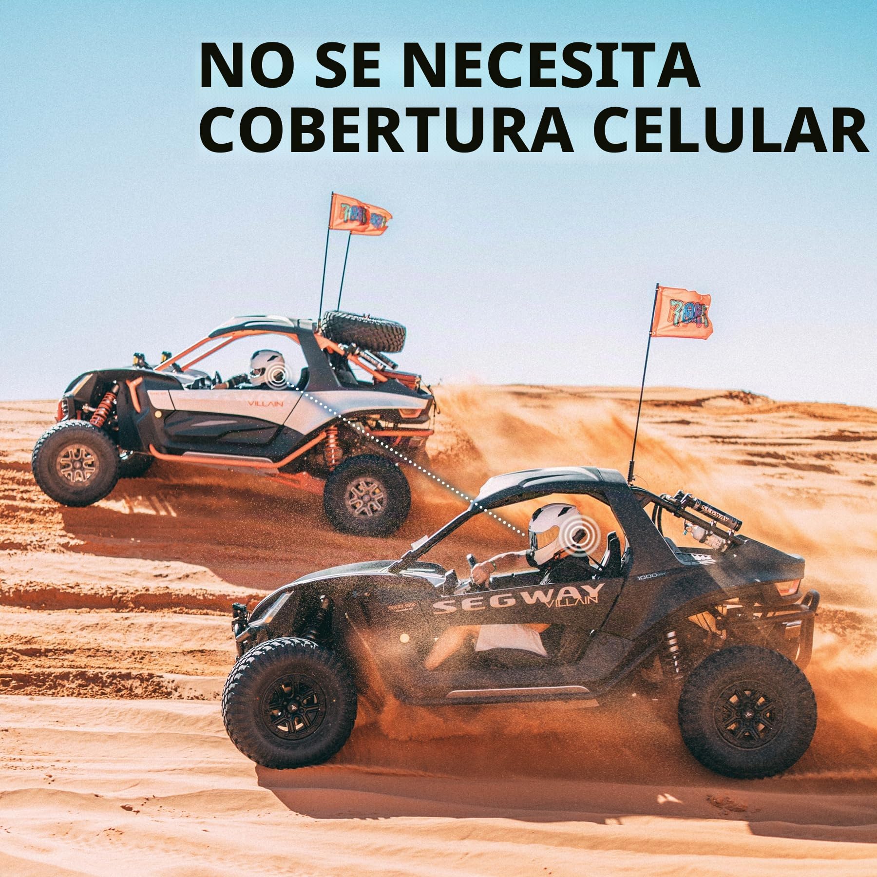 Cardo PACKTALK Edge Vehículos Todoterreno, Motos de Nieve, Lado x Lado, ATV Comunicación para Cada Terreno