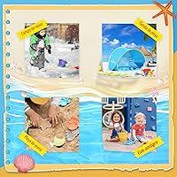 Vista 4 de Monobeach Tienda de playa para bebés con juguetes de arena de playa, sombra portátil desplegable para piscina UPF50+ protección UV, refugio solar