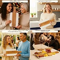 Vista 8 de Personalized Cutting Board & 4 Coasters Set – Custom Acacia & Marble Charcuterie Boards, Weddings, Housewarmings, New Home Owners, Anniversary