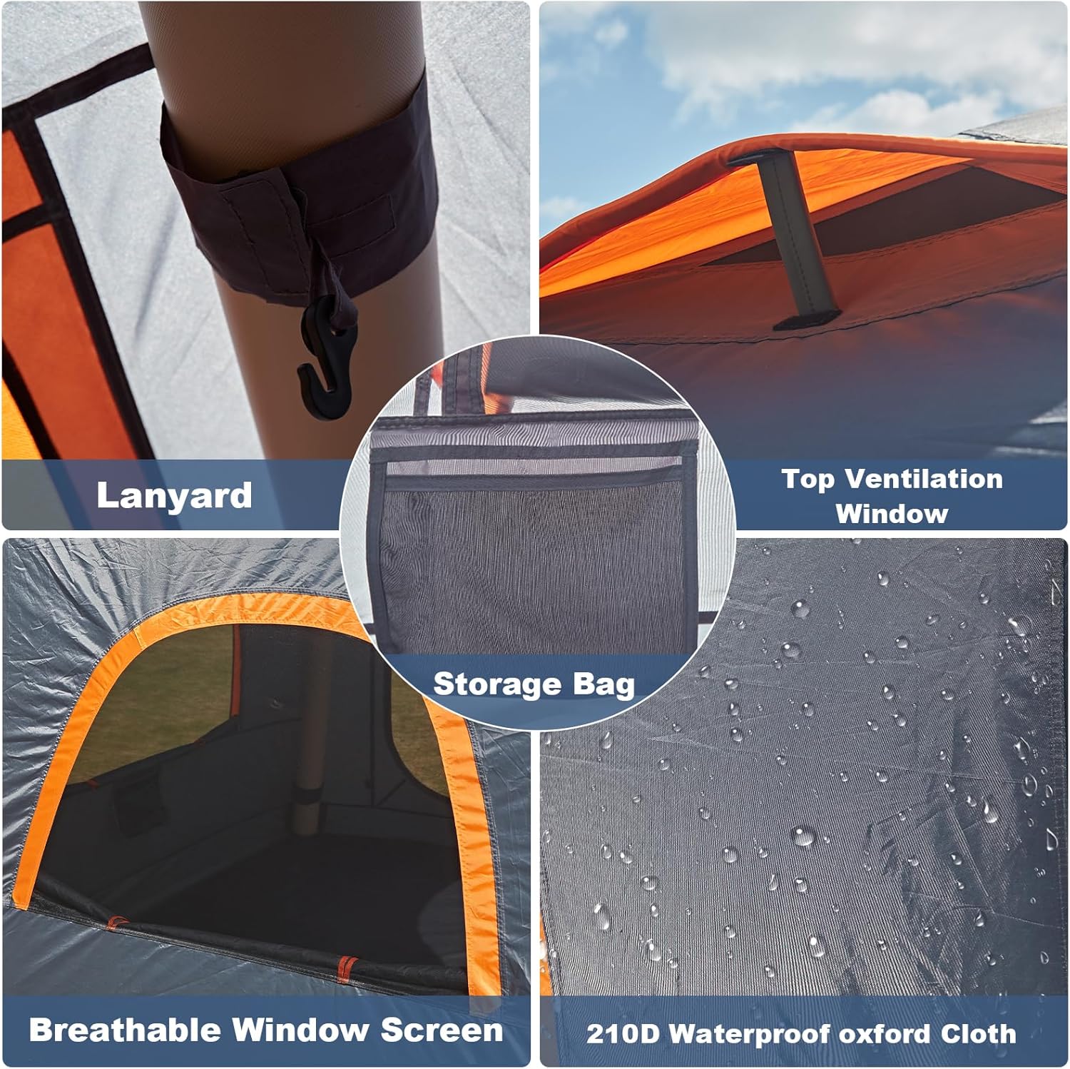 Inflatable Tents for Camping,2/4 Person Easy Setup Blow Up Tents for 4 Seasons Waterproof InflatableTent for Camping, Air Glamping Tents for Camping Adult