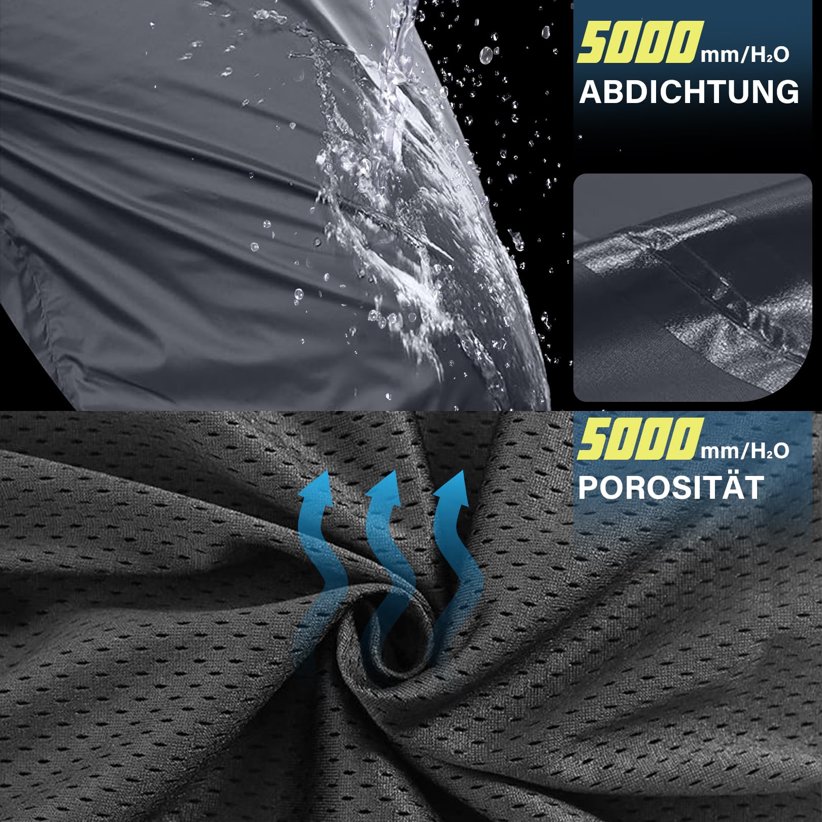 Pantalones impermeables para hombre, transpirables, resistentes al viento, pantalones de exterior, cintura elástica, pantalones ligeros para la lluvia, para senderismo, camping, golf
