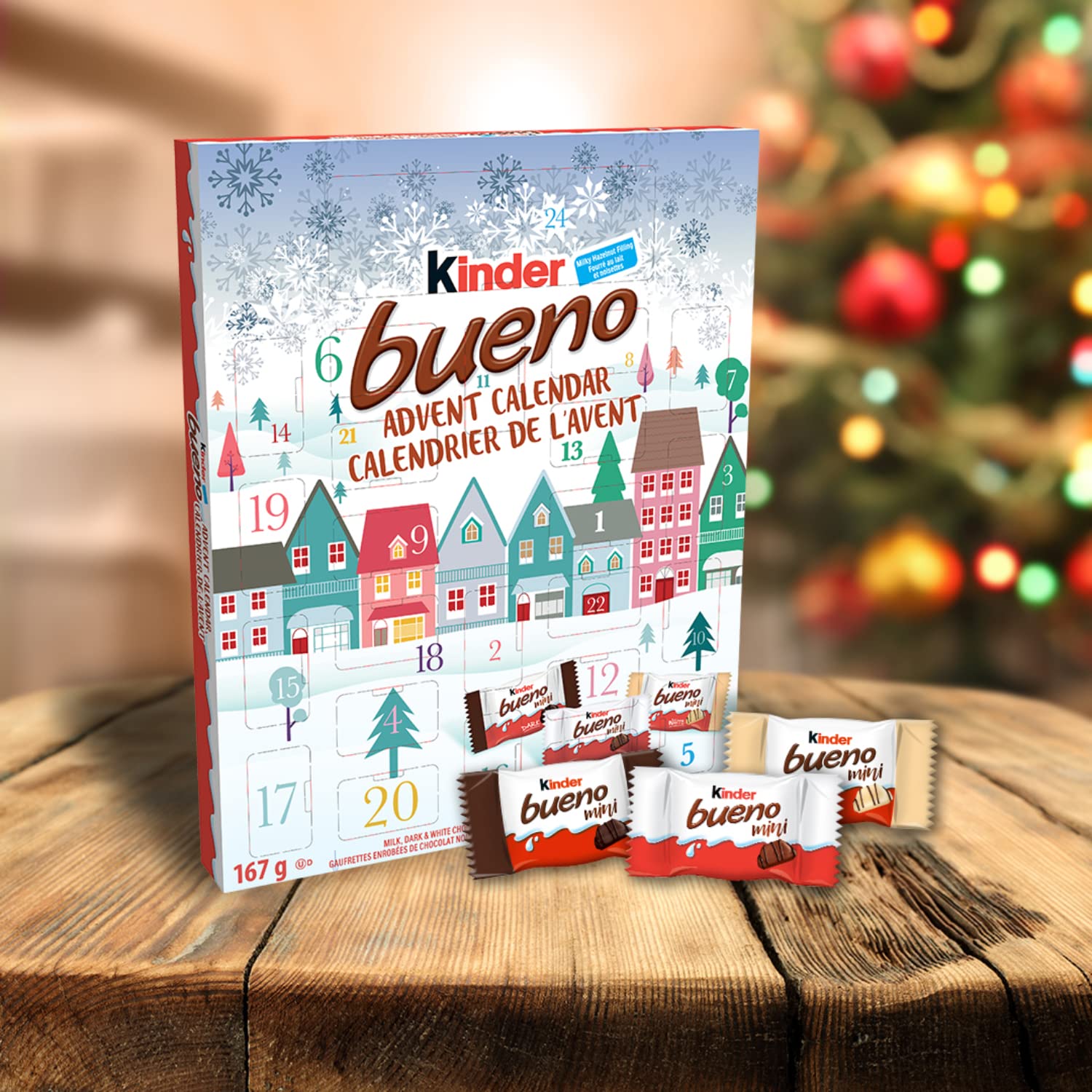 Kinder Bueno Advent Calendar, 24 Treats (167g), Brown : Amazon.ca: Grocery  & Gourmet Food