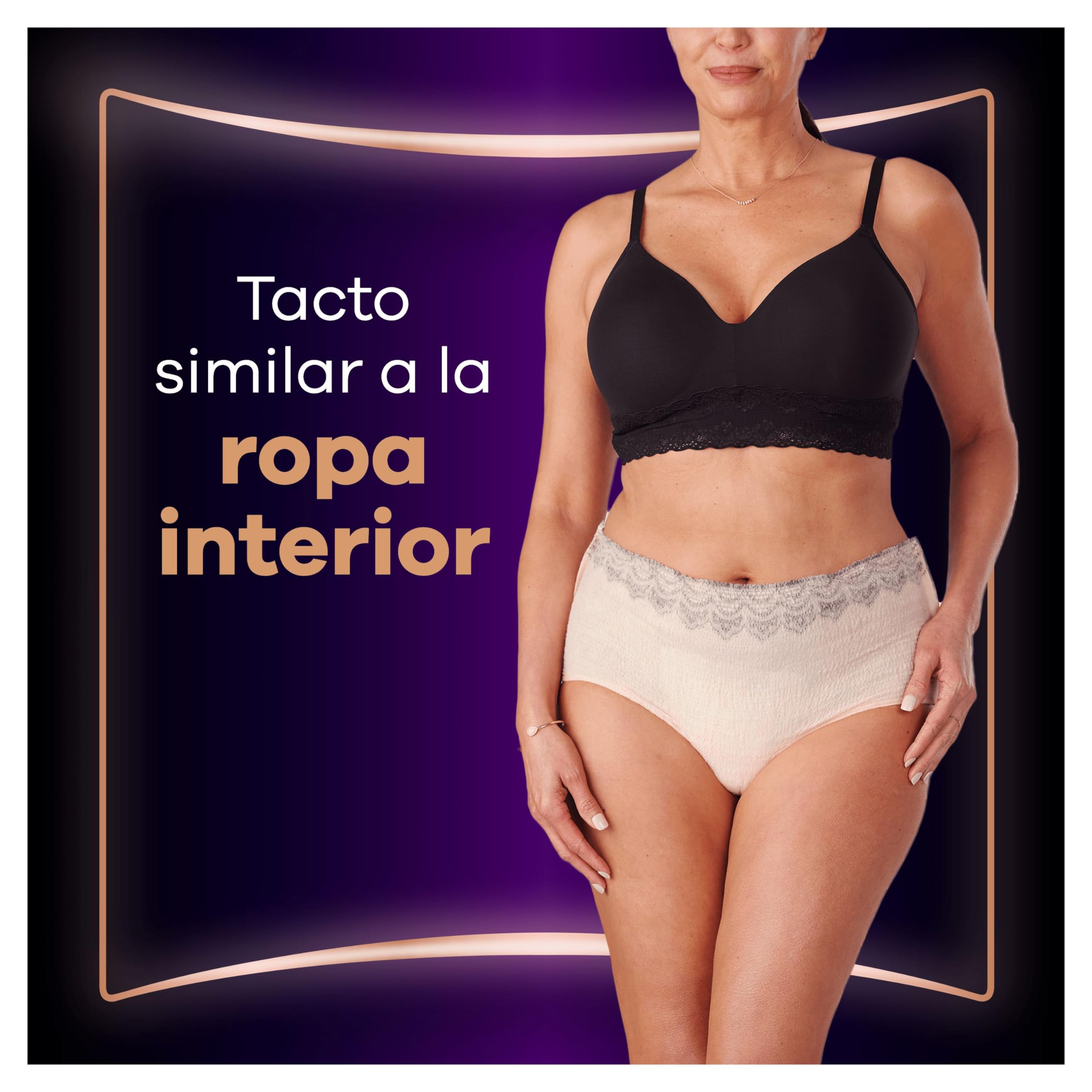 Ausonia Discreet Braguitas Boutique Beige Plus, Talla G, Pack de 16, Tacto Similar A La Ropa Interior, Superabsorbente, Diseño Curvo Para Un Ajuste Ceñido