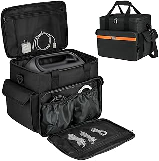 Carrying Case Compatible with Jackery Explorer 500/1000 v2/ECOFLOW River Pro/River 2 Pro/River 2 Max 500 Portable Power Station,Travel Storage Bag Fits for BLUETTI EB3A,Charging Cable and Accessories