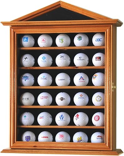 sfDisplay.com,LLC. 30 Golf Ball Designer Vitrina Gabinete (Roble)