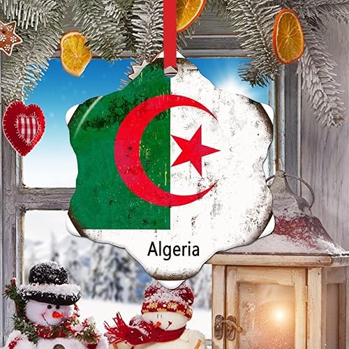 Vista 138 de Chipre - Adornos colgantes para árbol de Navidad, bandera nacional de Chipre, adornos de cerámica para decoraciones de Navidad, regalo de viajero