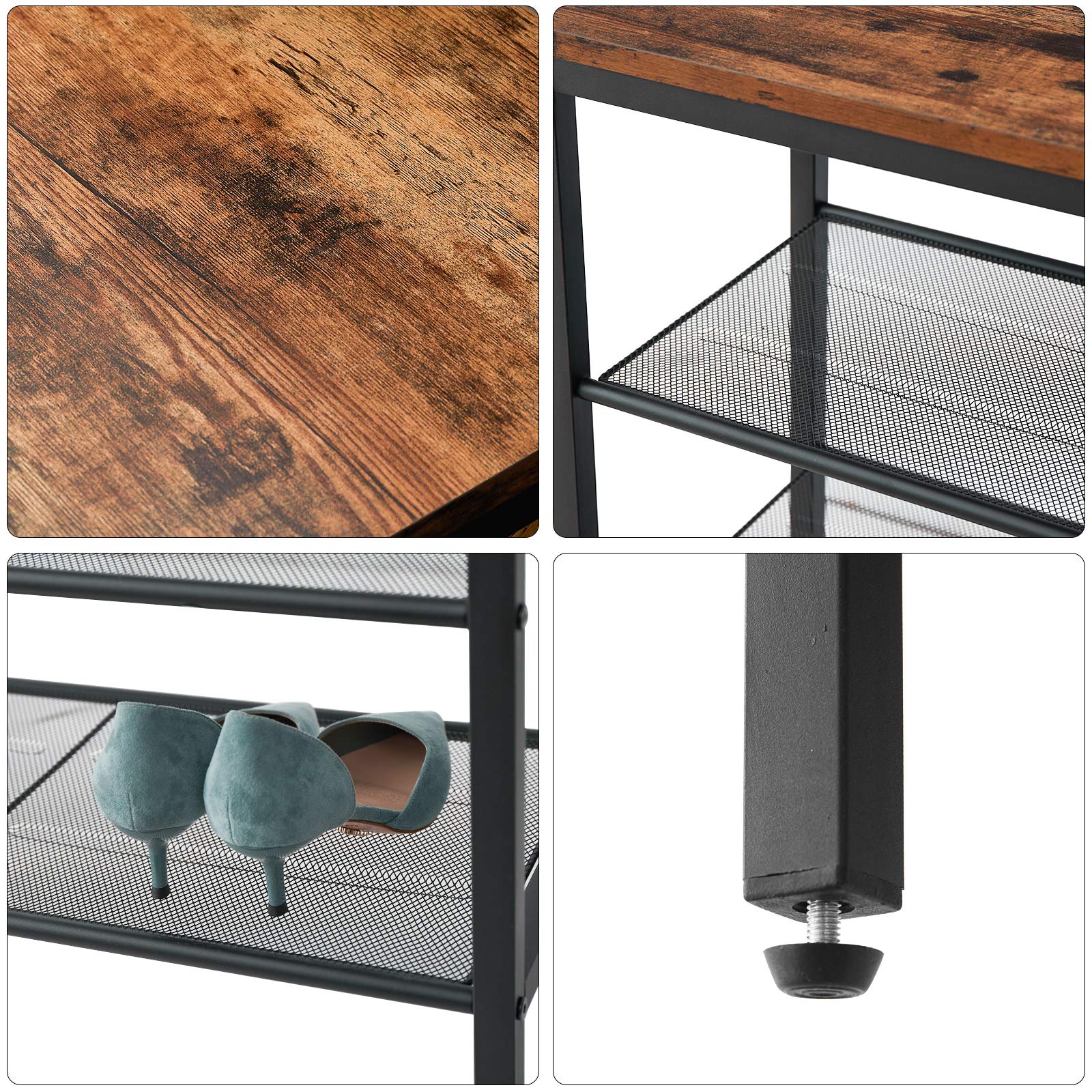 IBUYKE Shoe Rack, Shoe Organizer Shelf, 105x30x95 cm, 5Tier Shoe Storage, Bookshelf, Bathroom