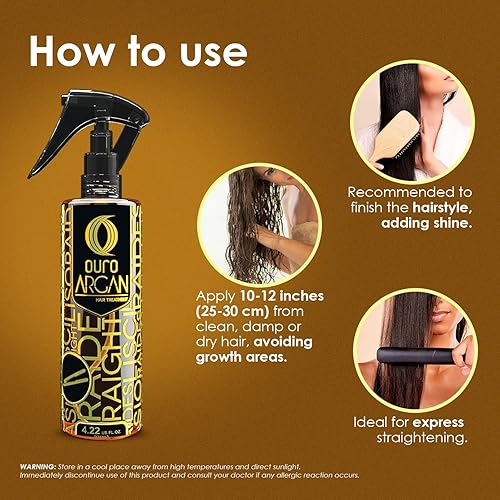 Miniatura 5 de OURO Aceite de argán marroquí 100% puro, antioxidante natural, hidrata y da brillo al cabello, controla el encrespamiento, sin aceites minerales,