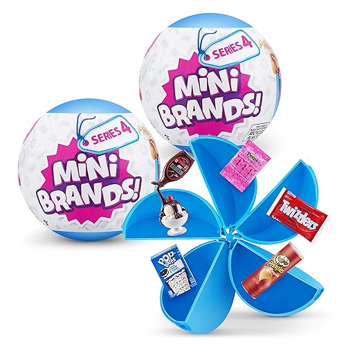 5 Surprise Mini Brands Series 4 by ZURU Amazon Exclusive Mystery Real Miniature Collectible Toy Capsule for Kids, Teens, and Adults (Pack of 2) - Series 4