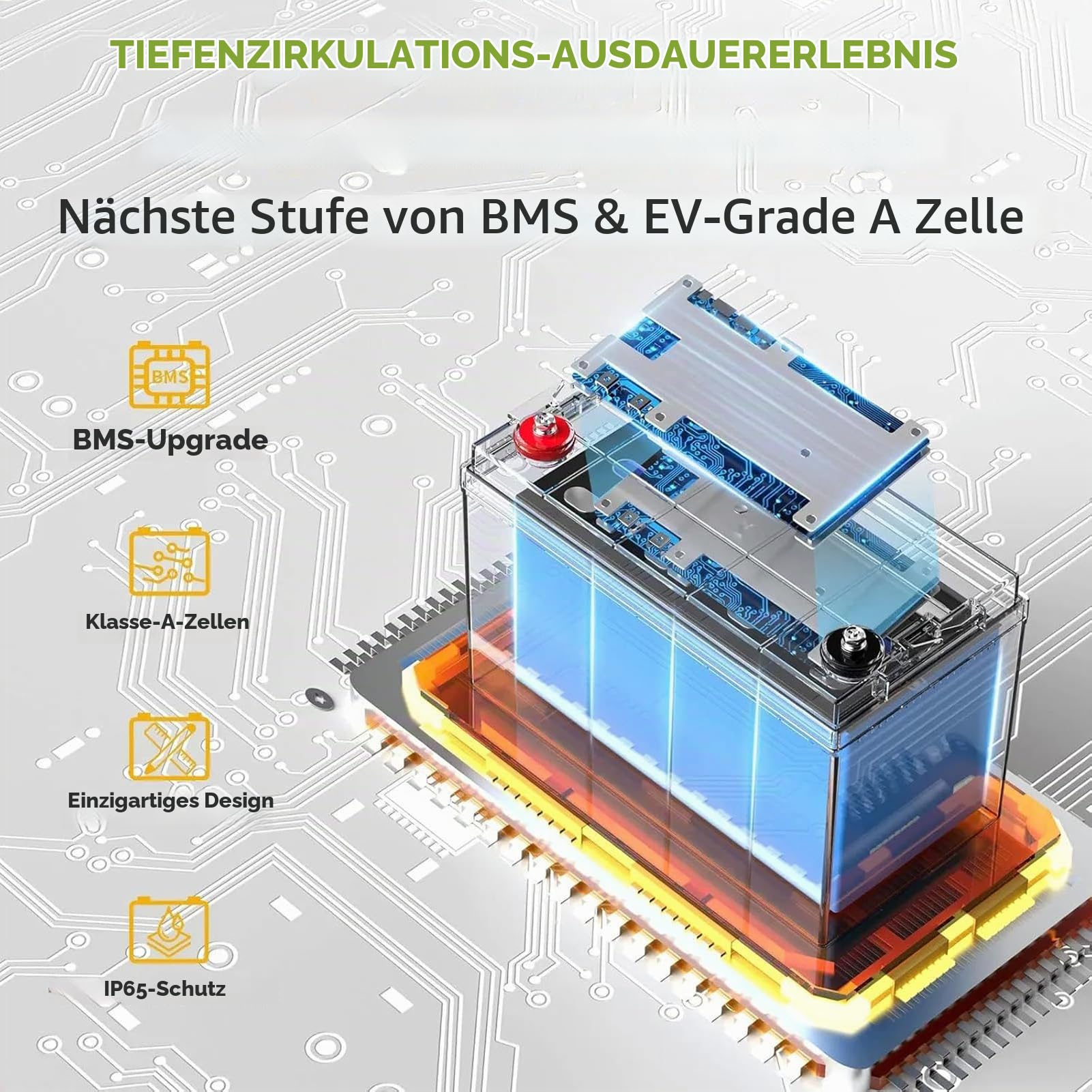 12V 350Ah LiFePO4 Batterie, 100A BMS, 6000-15000 Zyklen Deep Cycle Lithium Akku, MAX 4480W Leistung, Perfekter Ersatz für Blei-Säure Batterien für Wohnwagen, Camping, Solar Home Systeme, Boote