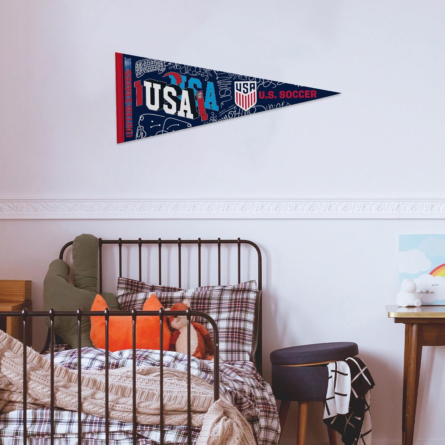 Rico Industries US Soccer 12" x 30" Felt Wall Décor Pennant - Great for Home/Bed Room/Man Cave Décor - Image 4
