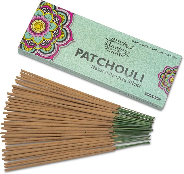 raajsee incense Sticks Patchouli 100 gm Pack-100% Pure Organic Natural Hand Rolled Free From Chemicals-Perfect For Church,Aromatherapy,Relaxation,Meditation