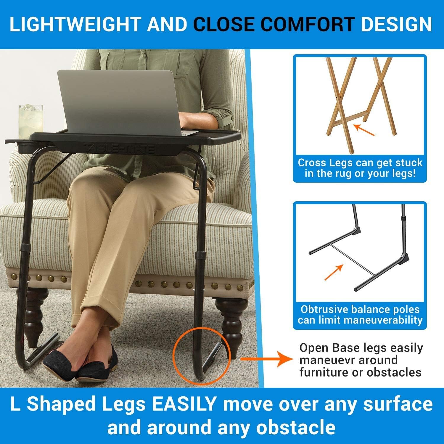 TV Tray TV Table, TV Trays for Eating, Folding Table Dinner Tray for Living Room, TV Tray Table for Eating, Lap Tray for Eating, Gift for Adults, Parents, Grandparents for The Sofa : Home & Kitchen