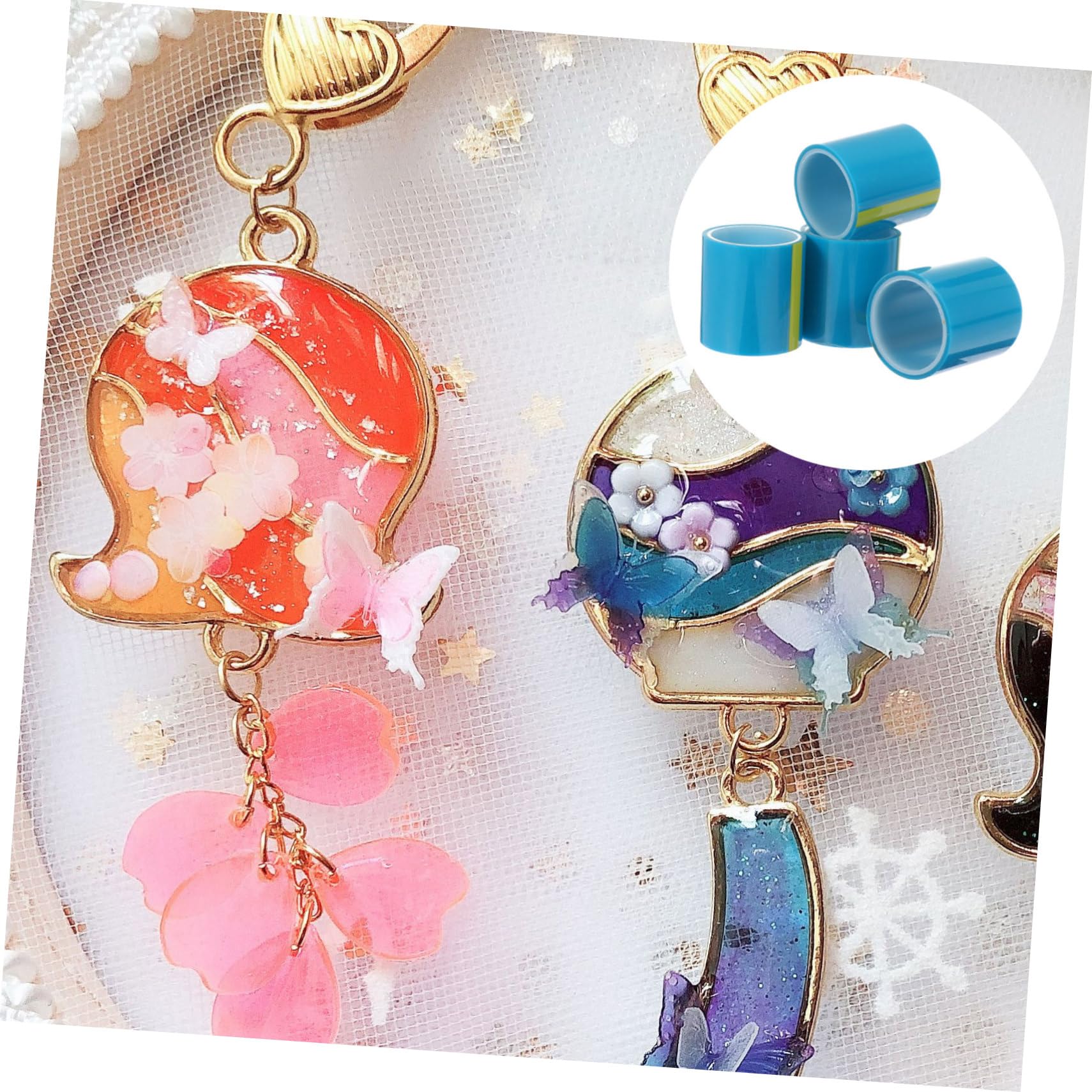 COHEALI 12pezzi Nastro Adesivo Senza Traccia Per Creazioni Uv Blu Strumenti Per Fai Te Facile Da Rimuovere Per Accessori Fai Te e Progetti Creativi